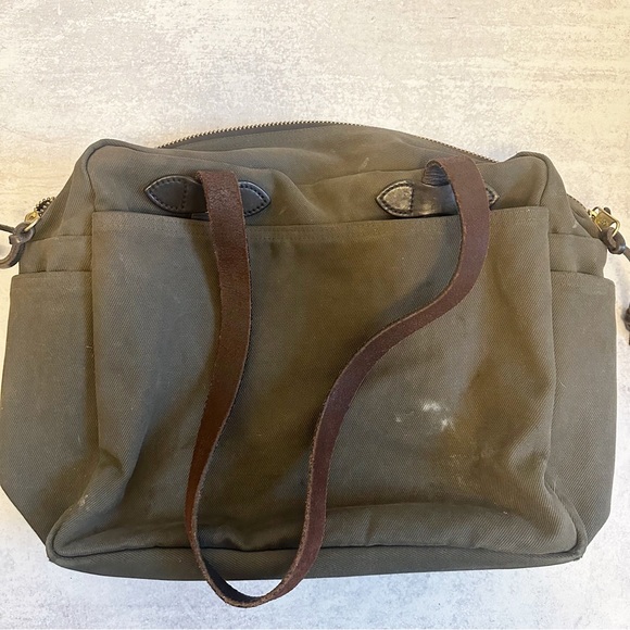 Filson Bags Filson Leather Canvas Briefcase Messenger Bag Poshmark